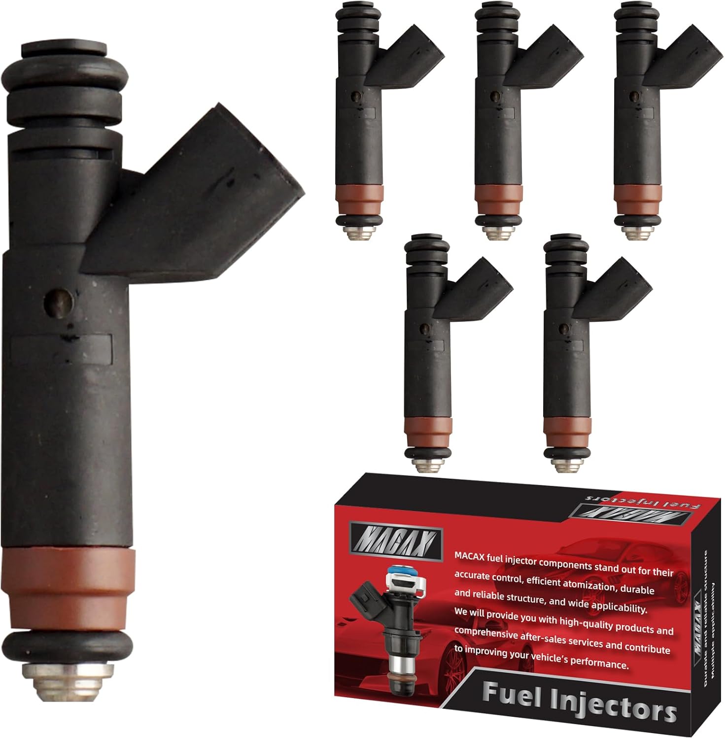 Set of 8 Fuel Injectors BR3Z9F593A FJ1132 Replacement Compatible with Ford F-150 2011-2017 Mustang 2011-2020 5.0L 5.2L V8 - Replaces CM5187 0280158227 800-2168N