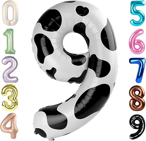 Vista 321 de Globos de números 0 de 40 pulgadas, globos negros de números para números 10, 20, 30, 40, 50, 60, 70, 80, 90, 100, globos de números 10, 20, 30, 40