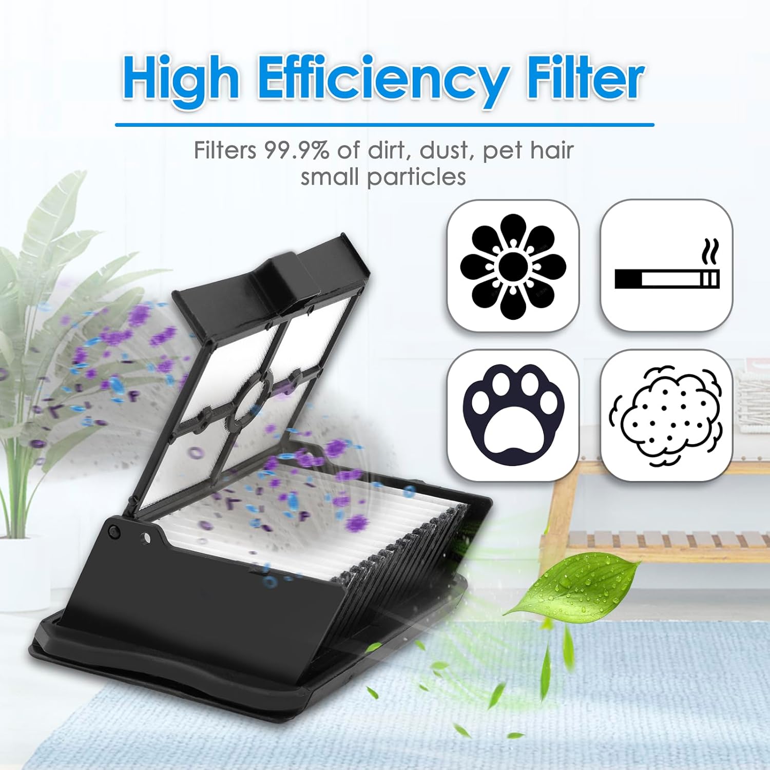 (5 Pack) S20 Pro Replacement Brush Rollers and HEPA Filters Compatible with Narwal S20 Pro Wet Dry Vacuum Cleaner, 2 Brush Rollers, 3 HEPA Filters, Replacement Parts