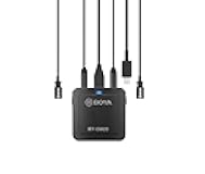 BY-DM20 2-Person Digital Lavalier Microphone with Lightning, USB-C & USB Output Cables for iPhone, iPad, Smartphones, Tablets, & MAC/PC Computers, Black