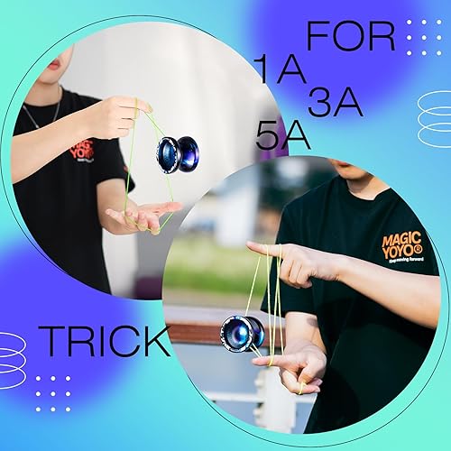 Miniatura 4 de MAGICYOYO Yoyo profesional paquete de 2 Yoyo sensible para principiantes, Pro Yoyo V3 y Magicyoyo K2 Crystal con rodamientos Yoyo que no responden