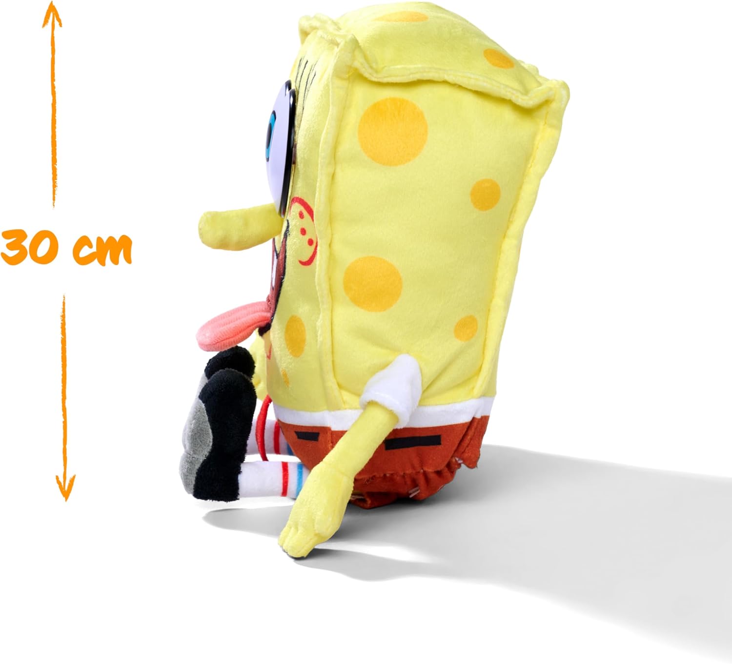 Simba 109491008 – Spongebob Plush Toy 30 cm with Funky Functions and Sounds for Fans and Children from the First Months of Life