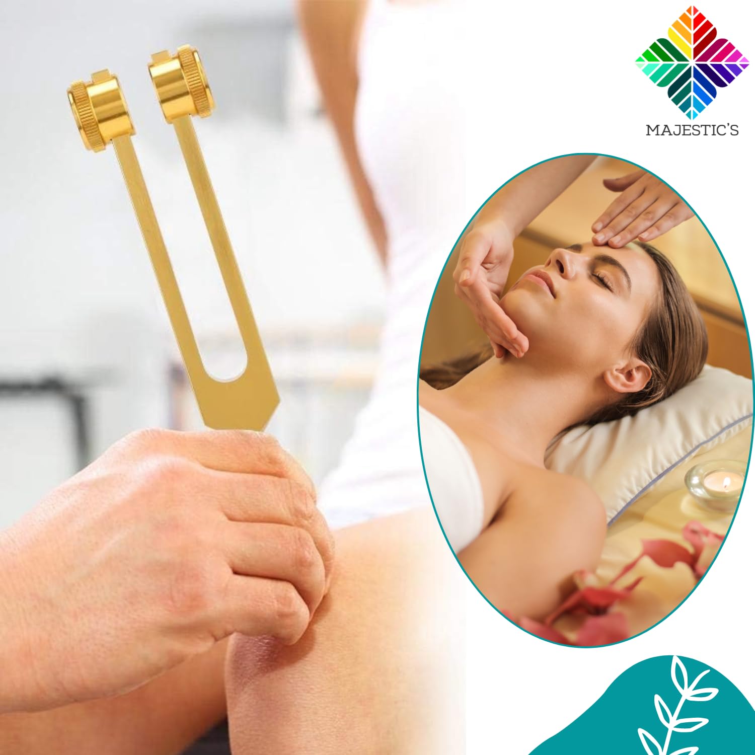 Diapason Medico 128 Hz, 256hz, 512hz Professionale (Confezione da 3) in Alluminio Dorato, per la Terapia del Suono di Meditazione Yoga, Strumento con Martello e Custodia inclusa