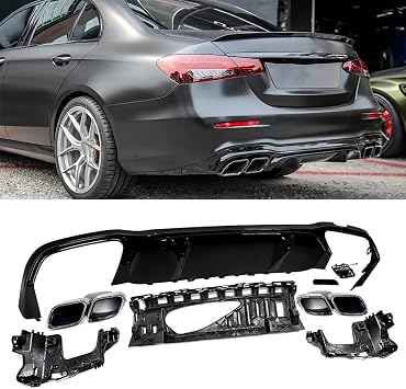 Rear Diffuser W/Exhaust Tip Fit for 2021-2023 Benz E-Class W213