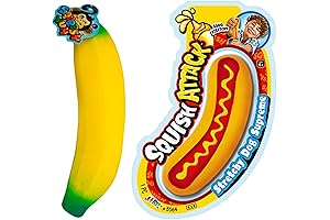 JA-RU Stretchy Hot Dog & Banana: Your Squishy & Stretchy Fruity Fun