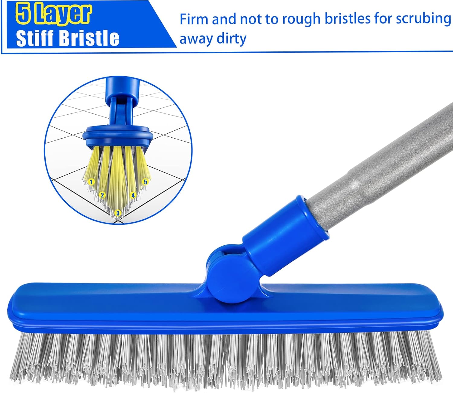 Buy Grout Brush with Long Handle, Lalafancy 2050 Inch V Shape Stiff Bristles Tile Floor Grout