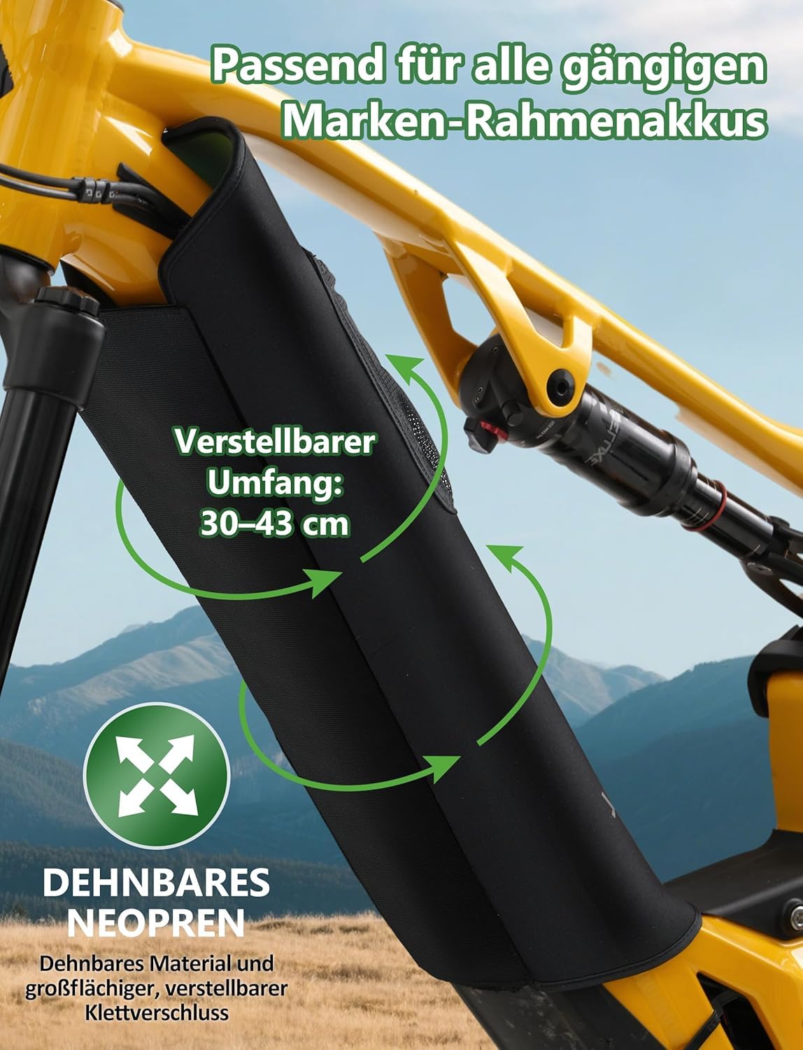 Set di 3 protezioni per il trasporto della bicicletta elettrica, per batteria, motore e manubrio, protezione elettronica, protegge da pioggia, spruzzi d'acqua e sporco, per tutti i veicoli