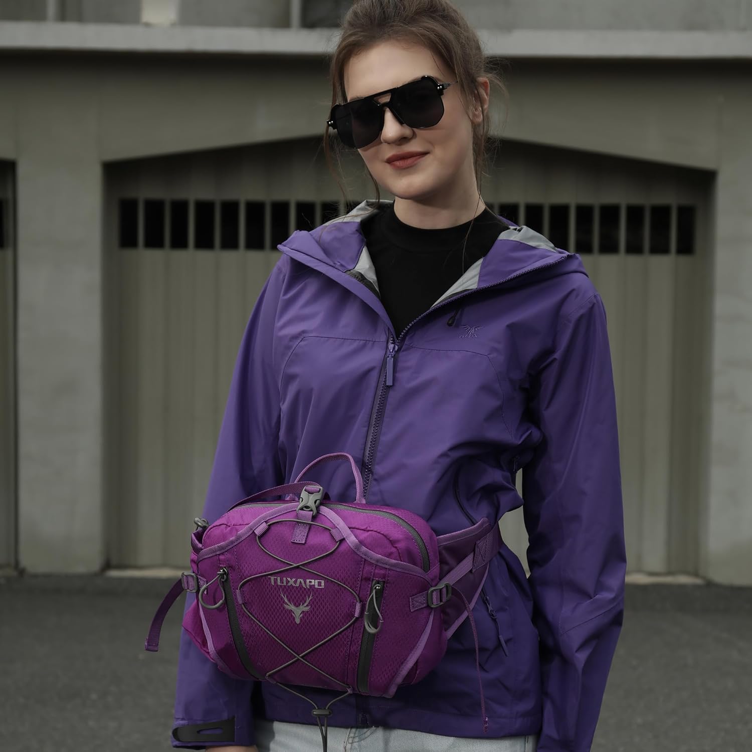 Fanny Pack for Women Purple Waist Bags Wolarge Running Packs Outdoor Belt Bag for Cycling Hiking Travel Festival Gifts - Image 2