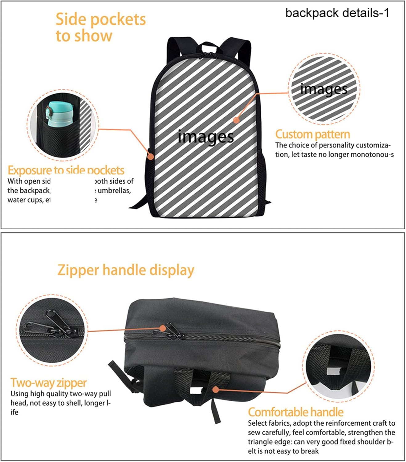 Belidome 4pcs Kids School Backpack Set with Customer Pencil Case Insulated Lunch Tote Bottle Holder