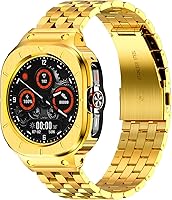 Vista 13 de HASLFM - Caja de metal y correas compatibles con Samsung Galaxy Watch 6/5/4 de 44 mm, correa de reloj resistente de acero inoxidable con cubierta