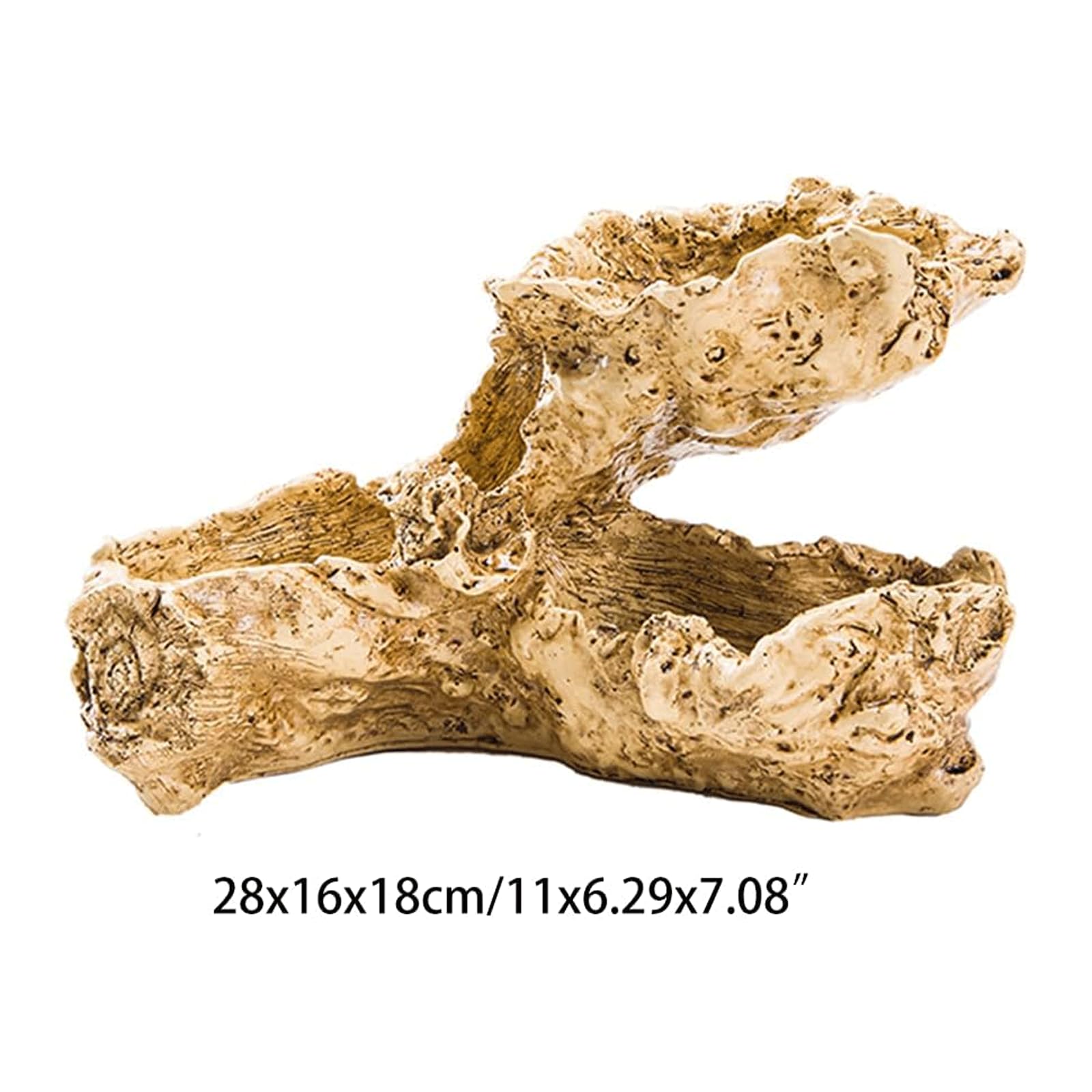 28 x 16 x 18 cm doniczka na rośliny ze sztucznej skały, wewnętrzna oddychająca doniczka | Driftwood Sadzarka Sztuczna Rzeźba Wielowarstwowa Sadzarka Na Kwiaty Doniczka Do Domu Oddychająca Sadzarka