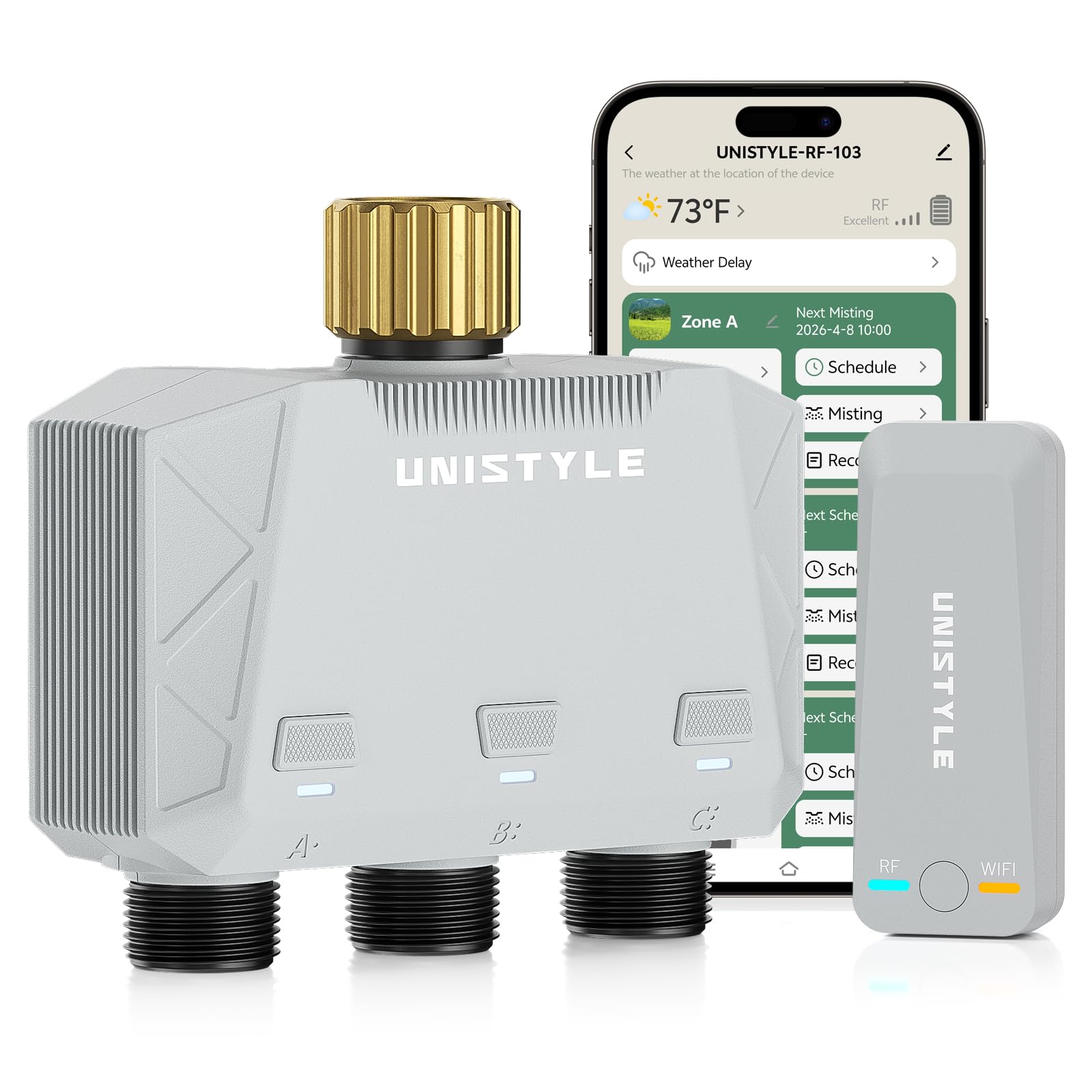 Unistyle 1700FT WiFi Sprinkler Timer 3 Zone