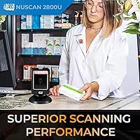Vista 8 de Adesso NuScan 2800U Omnidireccional 2D Escáner de código de barras de escritorio USB