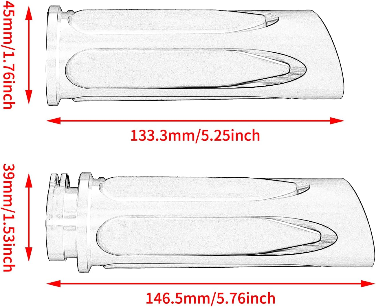 HDBUBALUS Motorcycle Soft Touch Hand Grips 1 Inch Grips Fit for Harley Touring Sportster Dyna 883 1200 Softail Custom