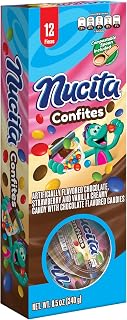 Nucita Confites, Creamy Chocolate, Vanilla and Strawberry Candy (Box of 12 Individual Packs, 8.5 oz total)