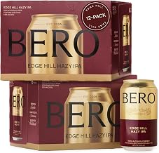 BERO Edge Hill Hazy IPA, Non-Alcoholic Craft Ale 12-Pack, Tropical & Juicy Hazy IPA, Hoppy New England-Style NA Beer by Tom Holland, Alcohol Alternative Beverage for Every Occasion