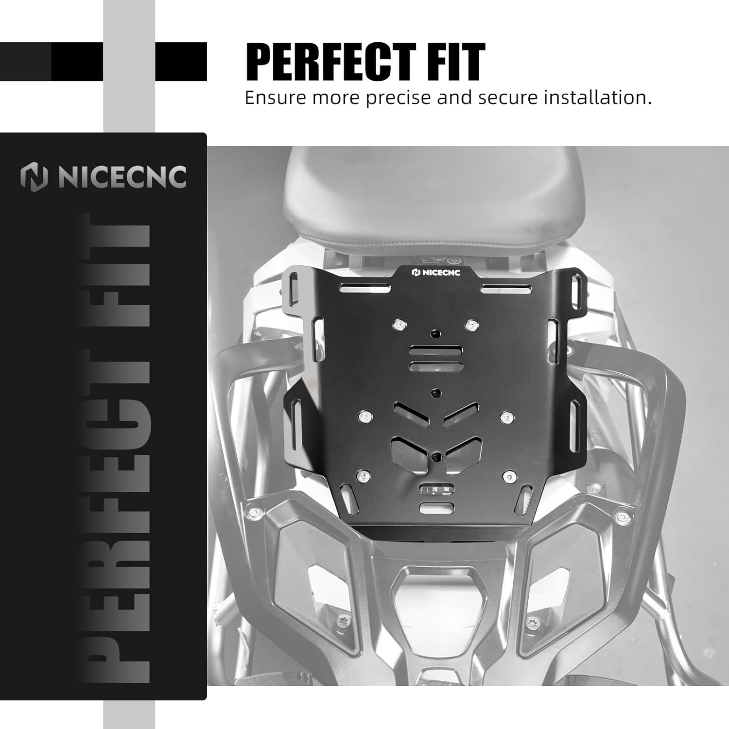 NICECNC Rear Pillion Luggage Rack Kit Compatible with BMW R1250GS 2018-2023，Compatible with BMW R1250GS Adventure 2018-2024，Replaces for 52538564242 Seat Cushion