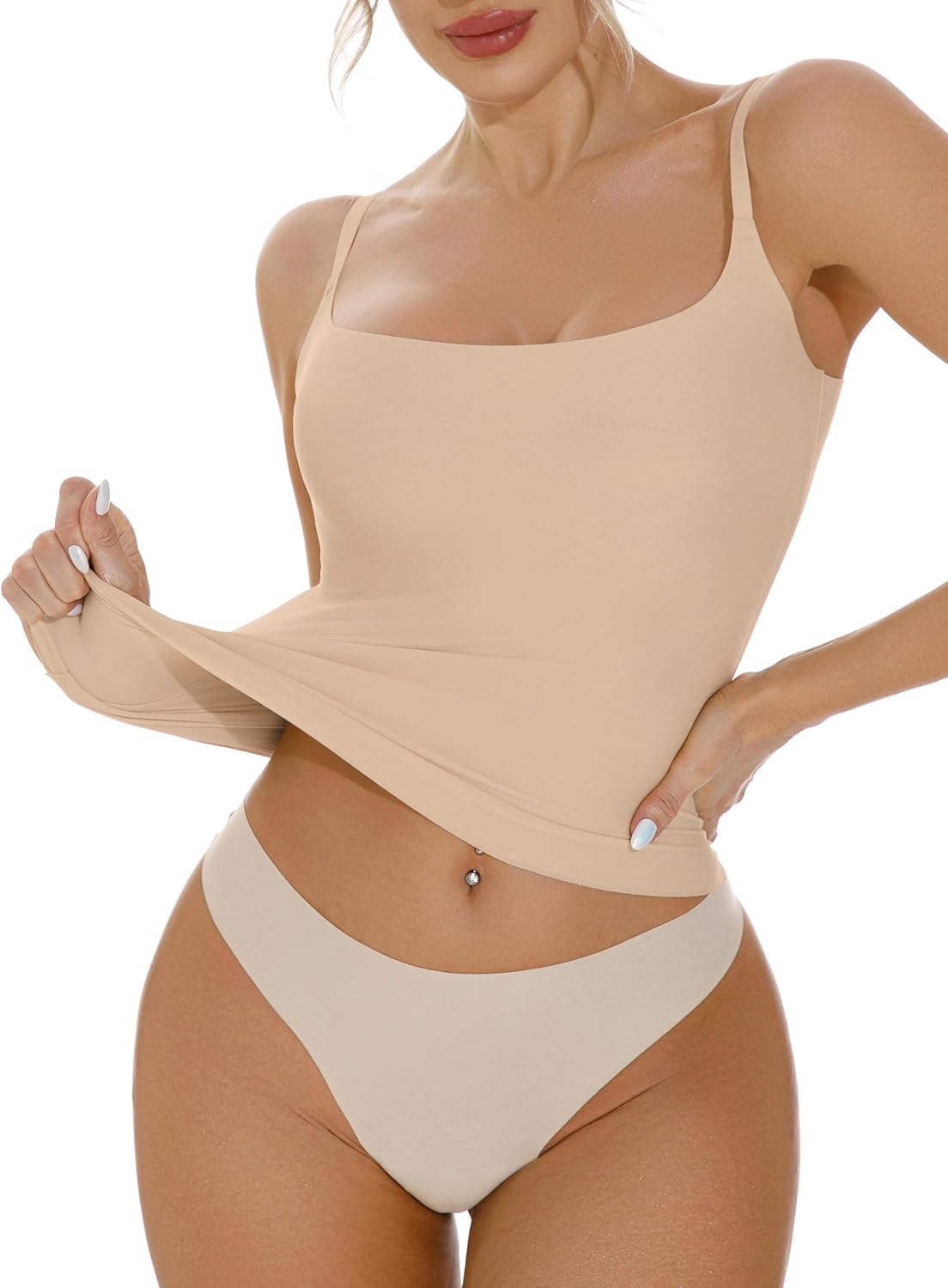 Artdear Women's Square Neck Tank Top Basic Spaghetti Straps Camisole Sexy Summer Cami Crop Tops Air Touch Fabric - Image 2