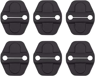 Savadicar Black Interior Accessories - Door & Tailgate Latch Striker Trim Set for 2018-Present Jeep Wrangler JL JLU 4XE & Gladiator JT - Texture Interior Decor Upgrade Option, 6-Piece