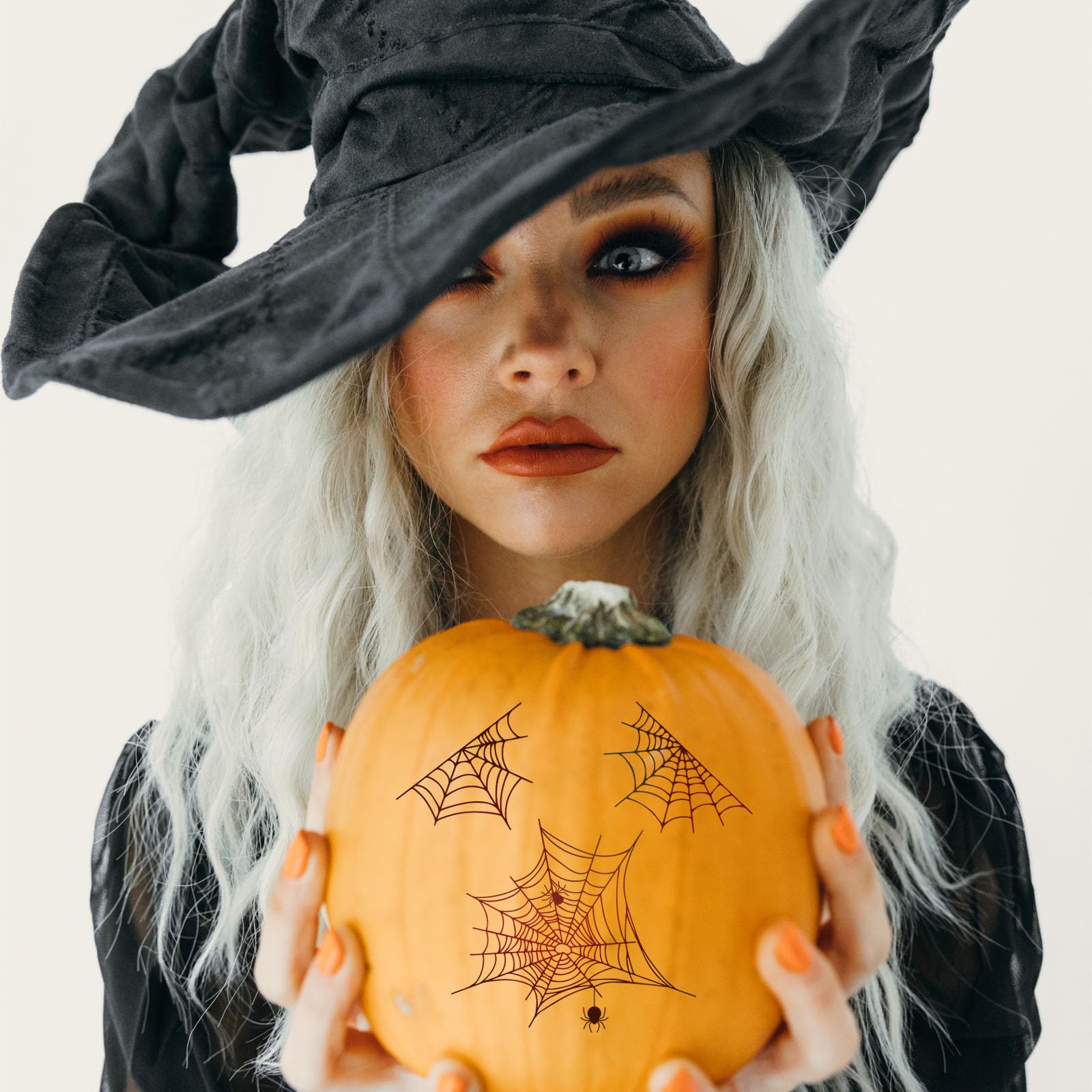GLOBLELAND Timbri trasparenti con ragnatela di Halloween