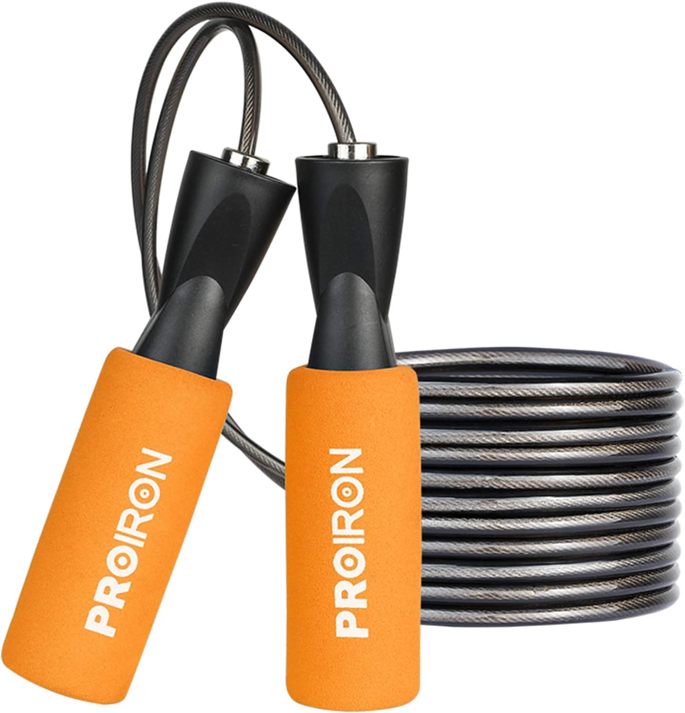 PROIRON Weighted Jump Rope(1LB), Thicker Heavy Jump Ropes, Silicone Grip Weighted Handles Skipping Rope, Adjustable Length Jumping Rope for Women & Men Workouts,Fitness,Endurance & Weight Lose