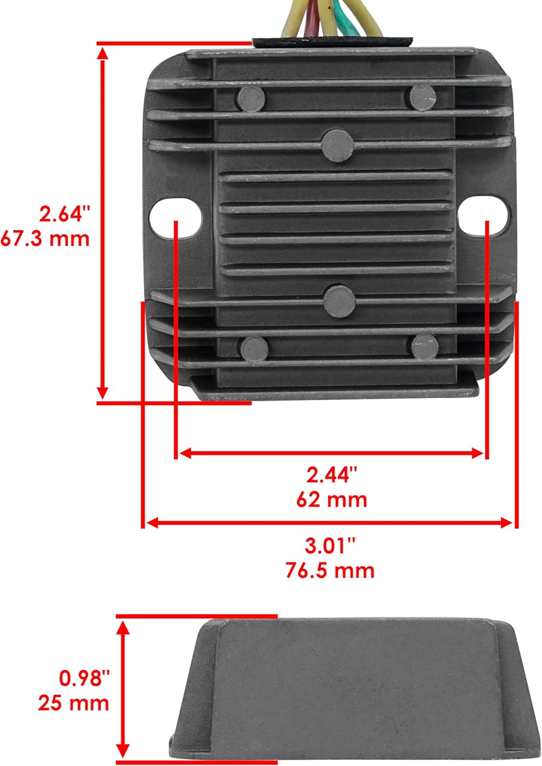 Caltric Rectifier Regulator Compatible with Honda 300 Trx300 Fw Trx300Fw Fourtrax 1993-2000 Atv New