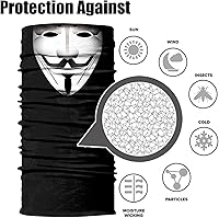 Vista 209 de Obacle - Tapabocas con cuello polar y de estilo de pañuelo contra el polvo y el sol para hombre y mujer