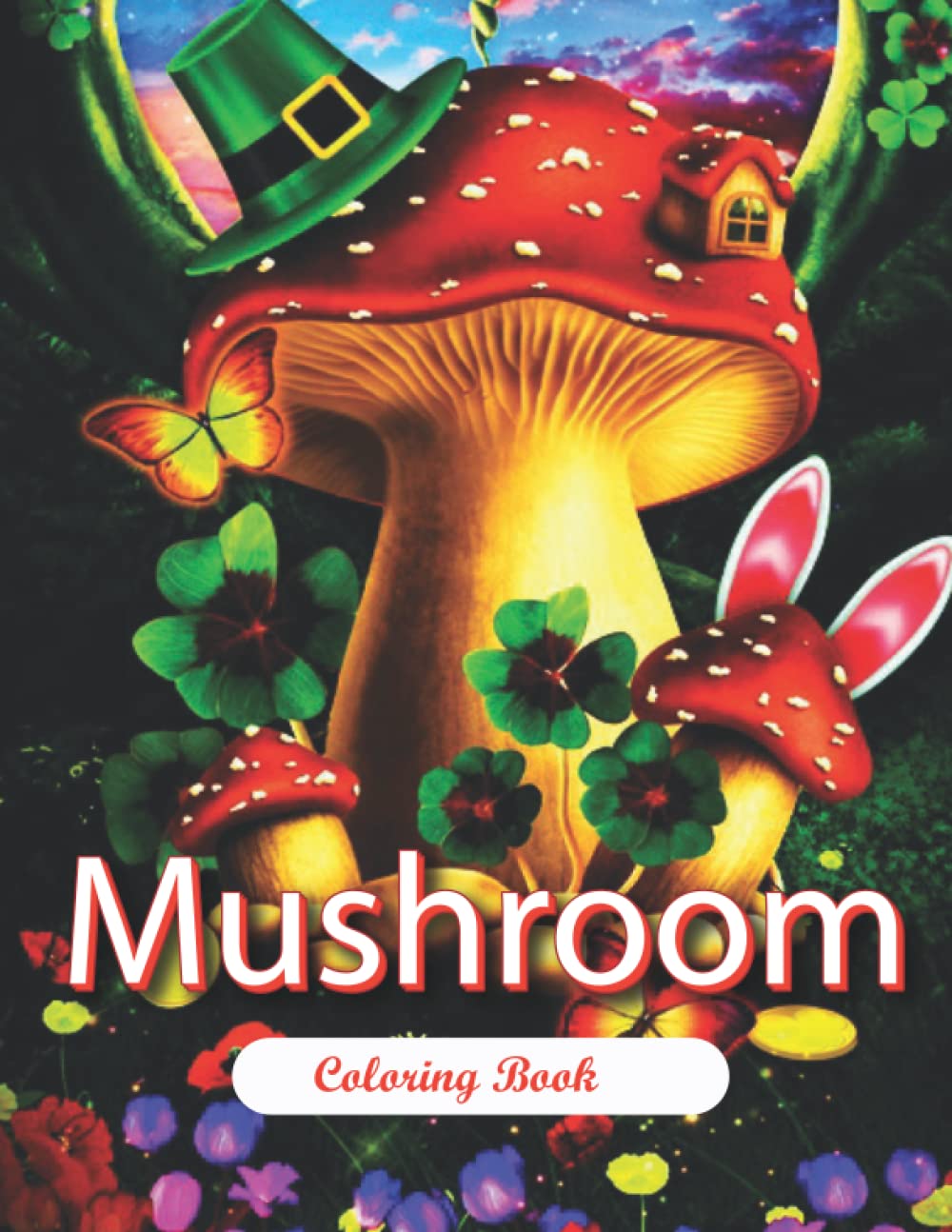 mushroom coloring book: Amazing Coloring Pages Of Mushroom Designs for Stress Relief and Relaxation .