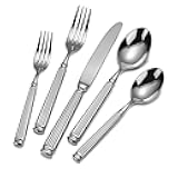 60-Piece 18/10 Heavy Duty Flatware Set for 12, High End Thick Handle Silverware Set, Luxury Forged Design, Dishwasher Safe
