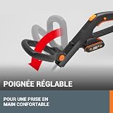 WORX WG163E.1 Decespugliatore Tagliabordi a Batteria 20V, stelo in Alluminio regolabile, Rasaerba Elettrico da Giardino, Diametro Taglio 30 cm e filo da 1.65 mm - 1 Batteria Inclusa - 8