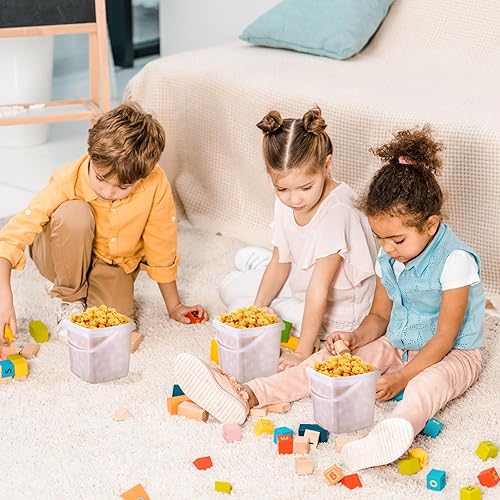 Miniatura 7 de Mifoci Paquete de 24 recipientes cuadrados de 33.8 onzas  1 litro con tapas, cubeta hermética para helados con asa, reutilizable, para congelador,