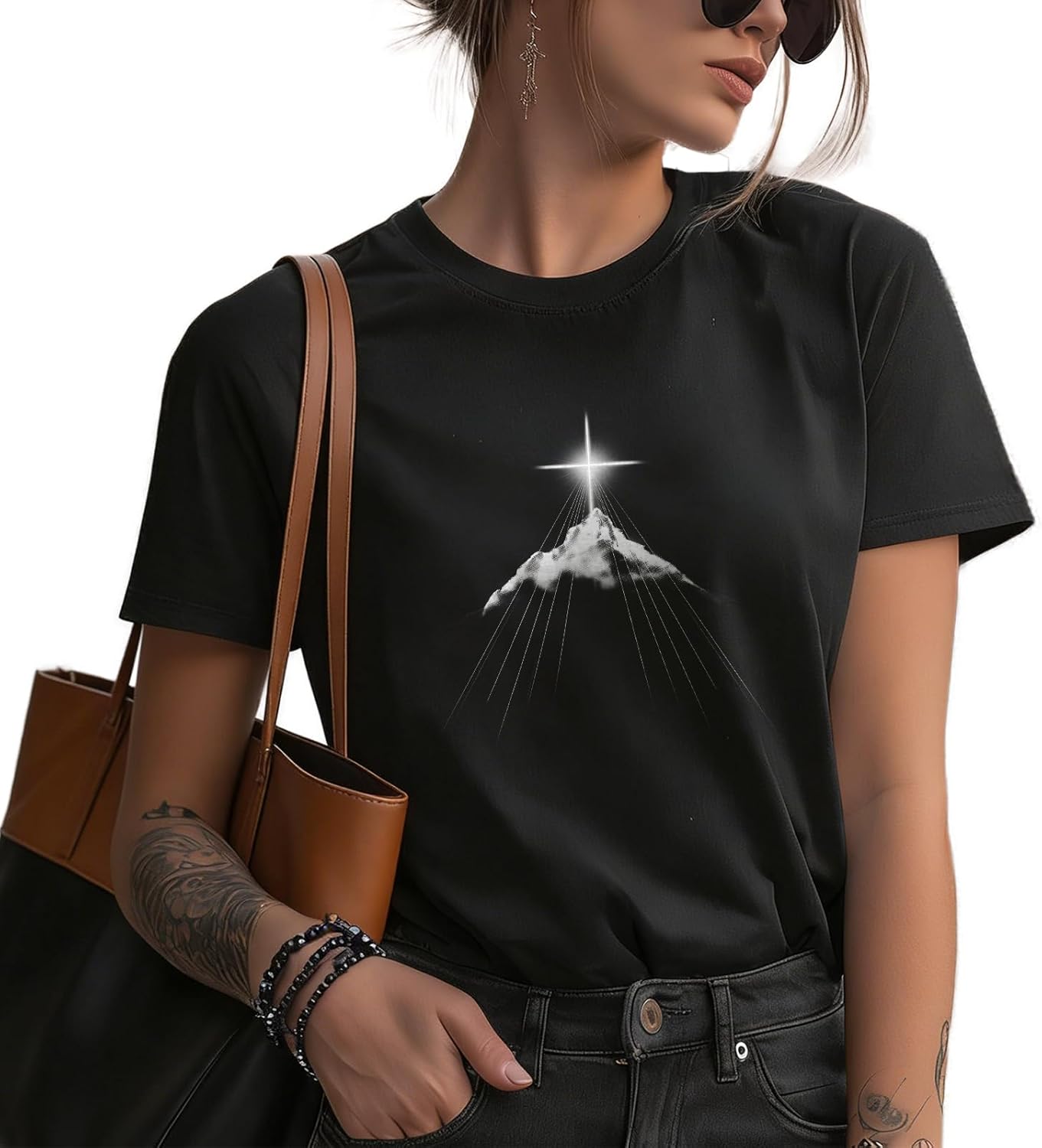 domirica Vacation Tops for Women Solid 100% Cotton Crewneck Plus Size Retro Quick Dry Soft Fashion Outdoor Casual Shirts