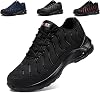 LARNMERN Work Shoes Men Women Lightweight Wide and Normal Size Safety Shoes Unisex Puncture Proof Sporty Protective Shoes Steel Toe Caps Comfort Breathable Cushioning Shock Absorption Size 35-51 EU