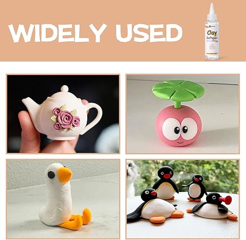 Miniatura 7 de Suavizante de arcilla polimérica de 4.1 fl oz, restaura la arcilla seca y agrietada, mejora la flexibilidad y la adherencia para artistas