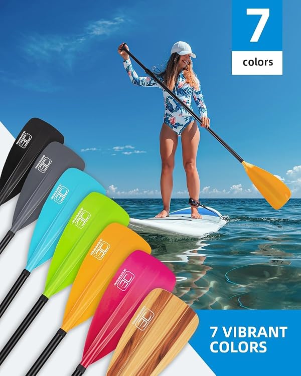 OCEANBROAD SUP Paddle - Adjustable Stand-Up Paddle for Paddleboard Kayak, Adjustable Aluminum Alloy Shaft 68" - 84", 3-Piece, Green by OCEANBROAD - Used condition - Image 4