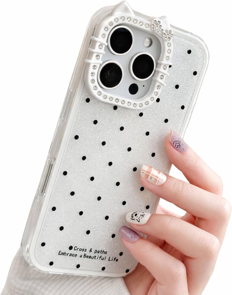 Amazon.co.jp: saymi's iPhone 17pro 用 ケース ねこジュエル × ドット
