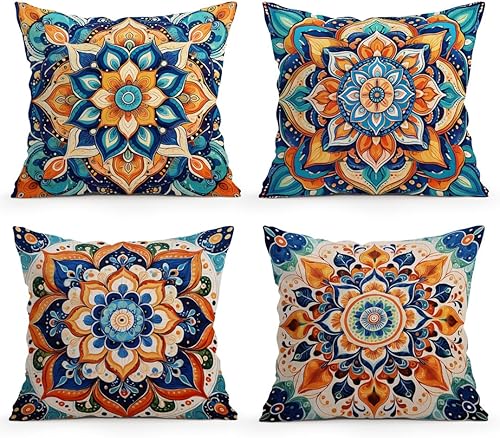 Vista 10 de OBSEDE - Fundas para cojín de mármol negro y dorado abstracto, 18 × 18 pulgadas, juego de 4, fundas para cojines de sofá, cama, salón, decoración