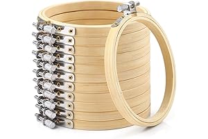 Caydo 12 Pieces Cross Stitch Hoops For Embroidery
