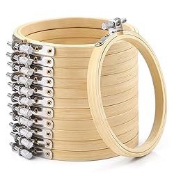Caydo 12 Pieces 4 Inch Round Embroidery Hoop Bulk Wholesale Circle Cross Stitch Hoop Ring