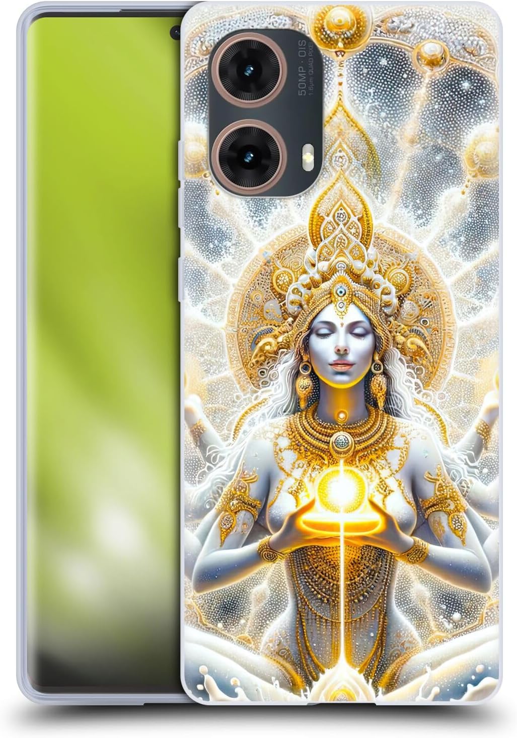 Head Case Designs Officially Licensed Shambhala Light Visionary Art Goddess Ethereal Graphics Soft Gel Case Compatible with Motorola Moto G85