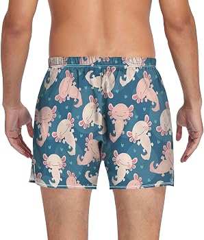 JHKKU Men's Boxer Shorts Cute Axolotl Underwear, S | Cotton, Soft