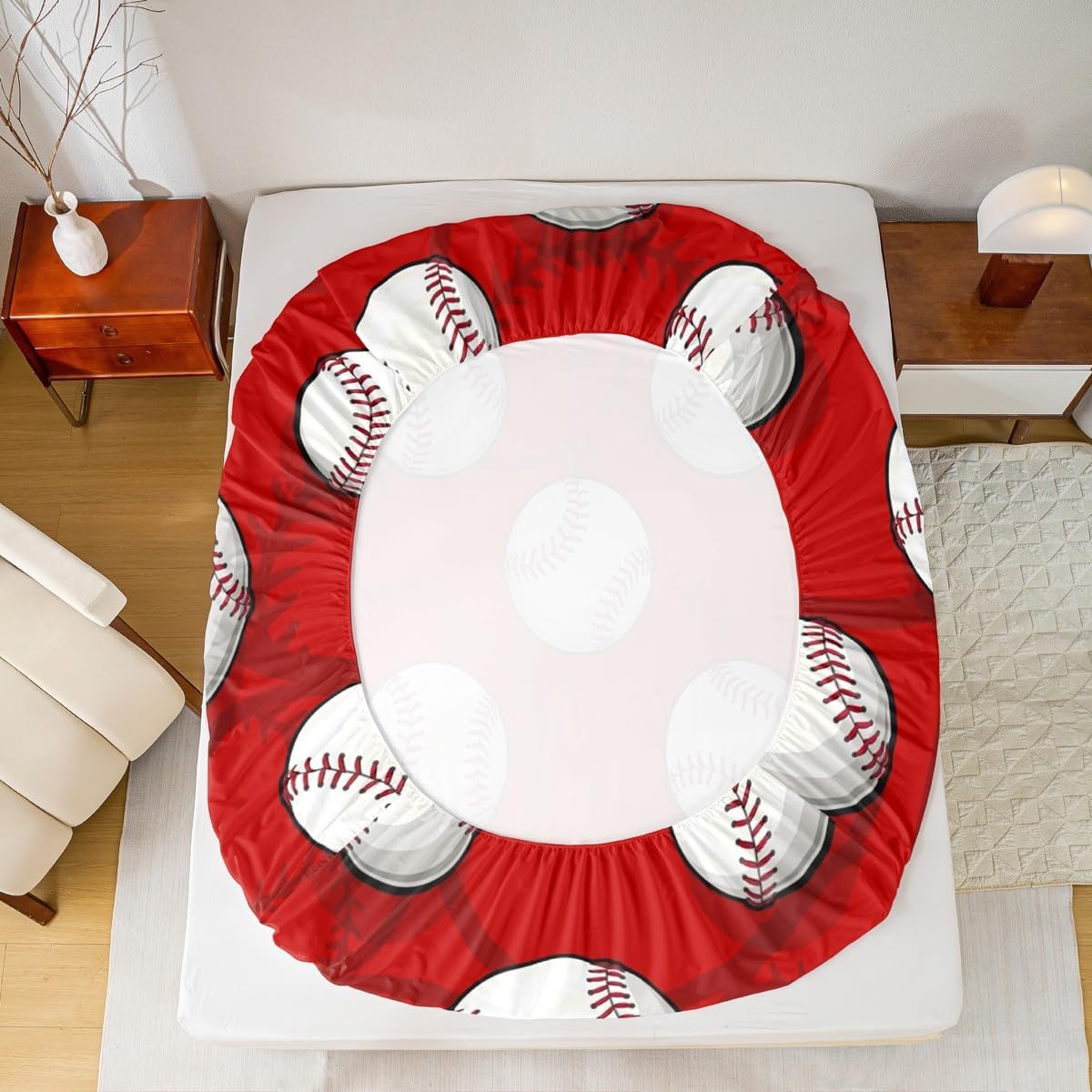 Feelyou Baseball Sports Game Bed Sheets Twin Size Adults Kids Ultra Soft image 4