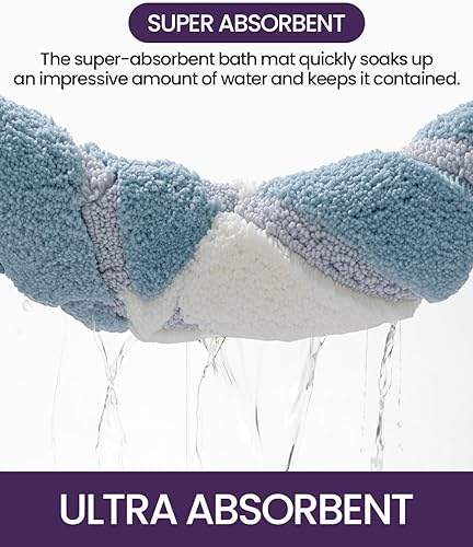 Miniatura 7 de DEXI Alfombra de baño absorbente, antideslizante, lavable, alfombra pequeña de 16 x 24 pulgadas, marrón claro