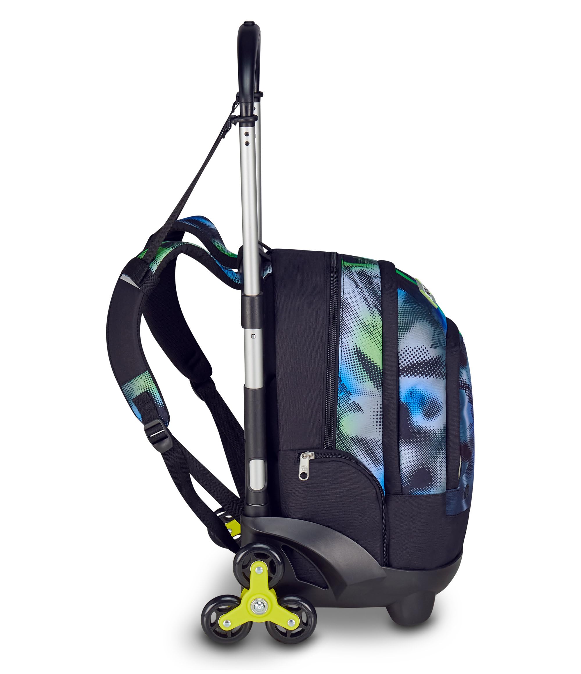 Seven Trolley Scuola Flex 3 Ruote, Blu, Zaino Con Carrello Sganciabile Da 31 Litri, Con Tasca PC, Tasca Borraccia, Multiuso, Maneggevole e Confortevole, Scuole Medie e Superiori, Ragazzo