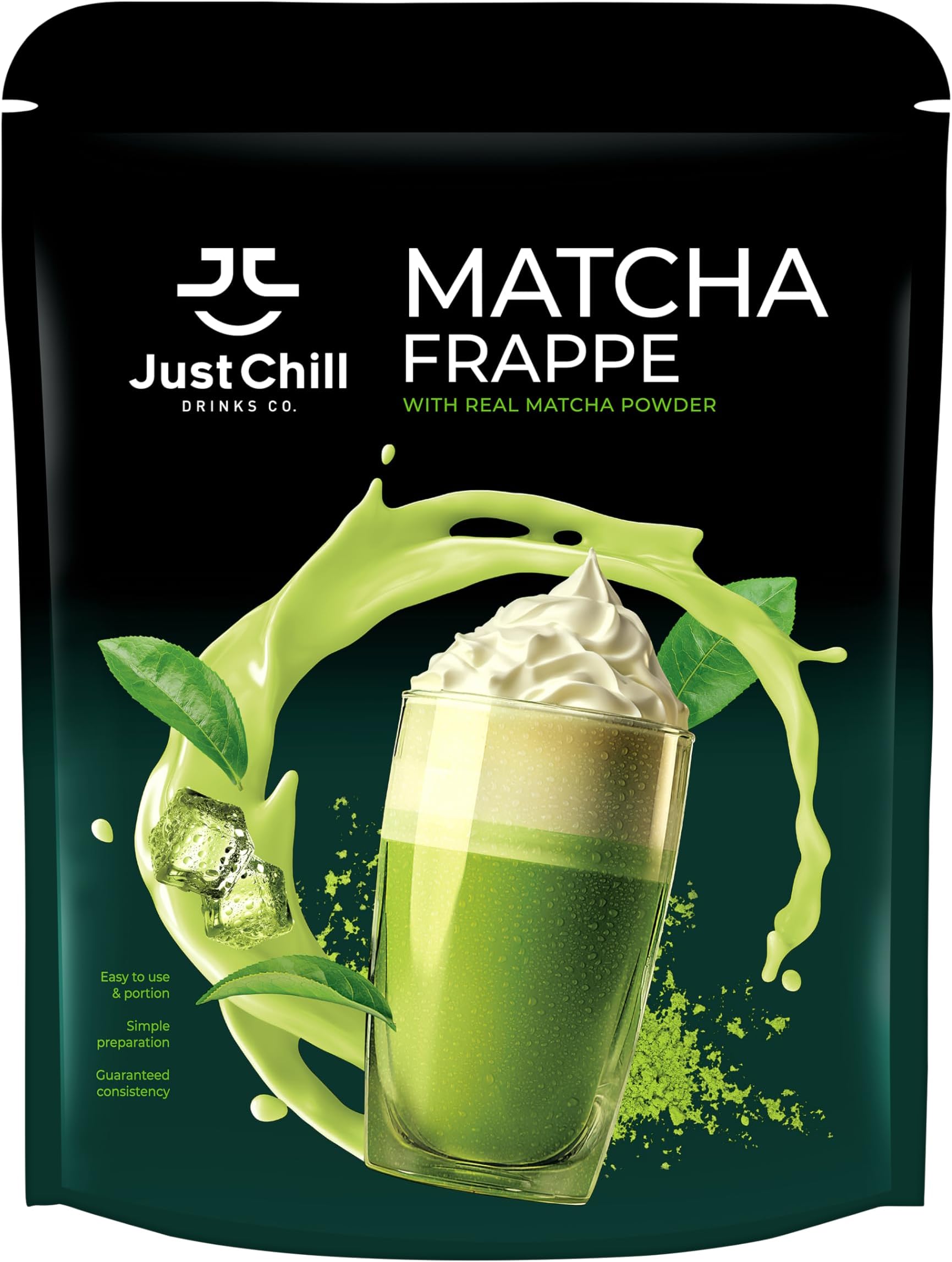 Drinks Co. Matcha Frappe Powder, 1 KG- Instant Frappe or Latte Crafted with real Matcha Green Tea Extract