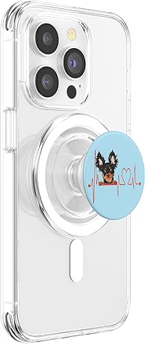 Miniatura 10 de Juguete ruso Terrier Heartbeat EKG My Dog Is My Valentine PopSockets intercambiables PopGrip