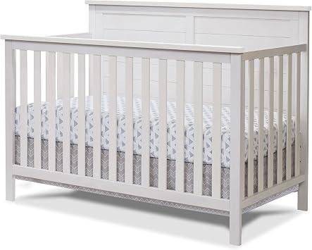 Sorelle Furniture Ashley Crib, Classic 4-in-1 Convertible Pannel Crib, Baby Crib Made of Wood, Non-Toxic Finish, Wooden Baby Bed, Toddler Bed, Childs Daybed -Size Bed, Nursery Furniture