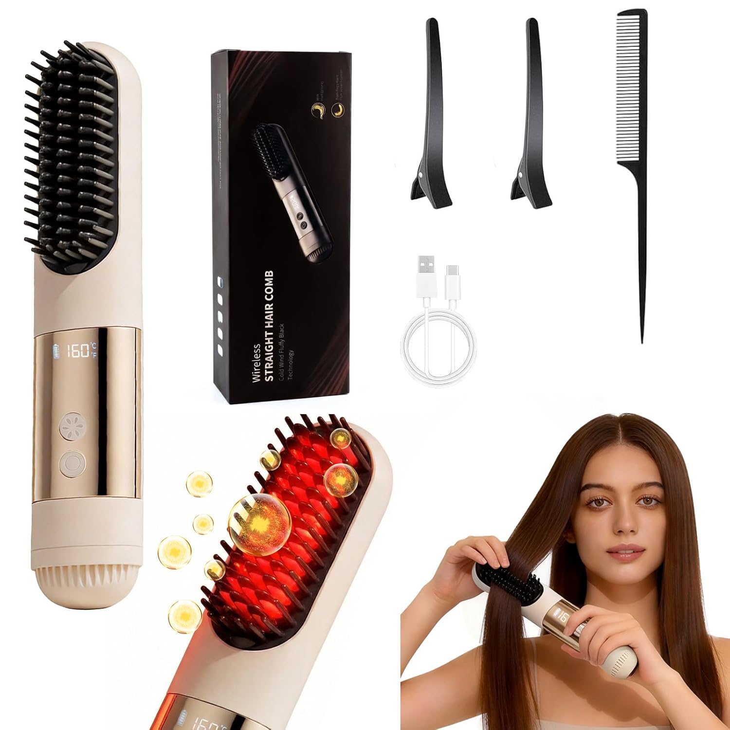 KETAR 4 Pack Folding Travel Hair Brush – Travel Brush for Women with Built-in Mirror and Massage Comb in 4 Colors, Plastic & Nylon Bristles, Compact Size (4.25in L) – Convenient for Traveling and Gifting