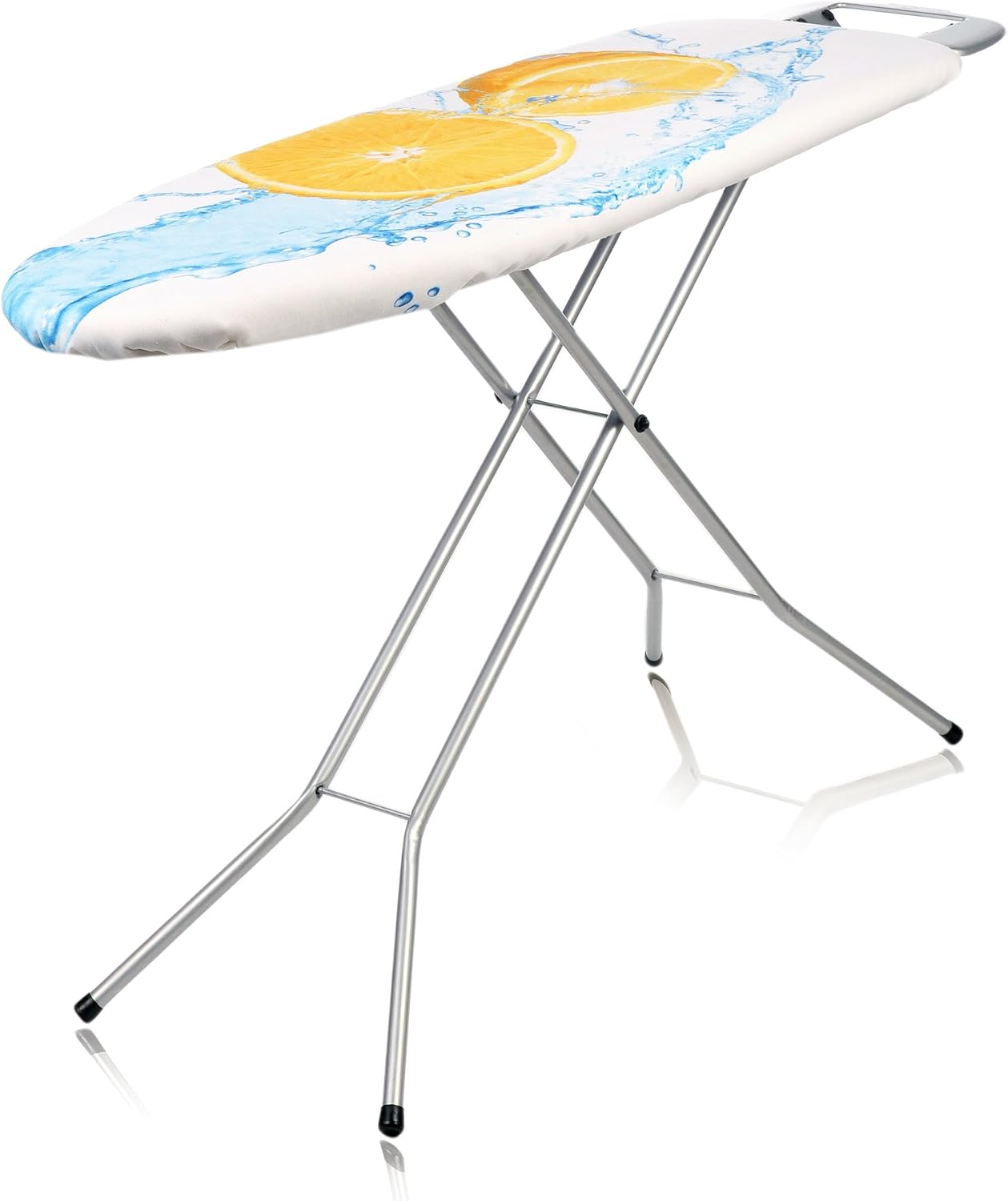 VieveMar Premium Ironing Board Cover, Save 40% Ironing TIME, Thick Padding with Cotton, Foam and Felt Pad, Easy FIT with Drawstring, Heat Reflective. Fits Boards 15" x 48" (Orange)