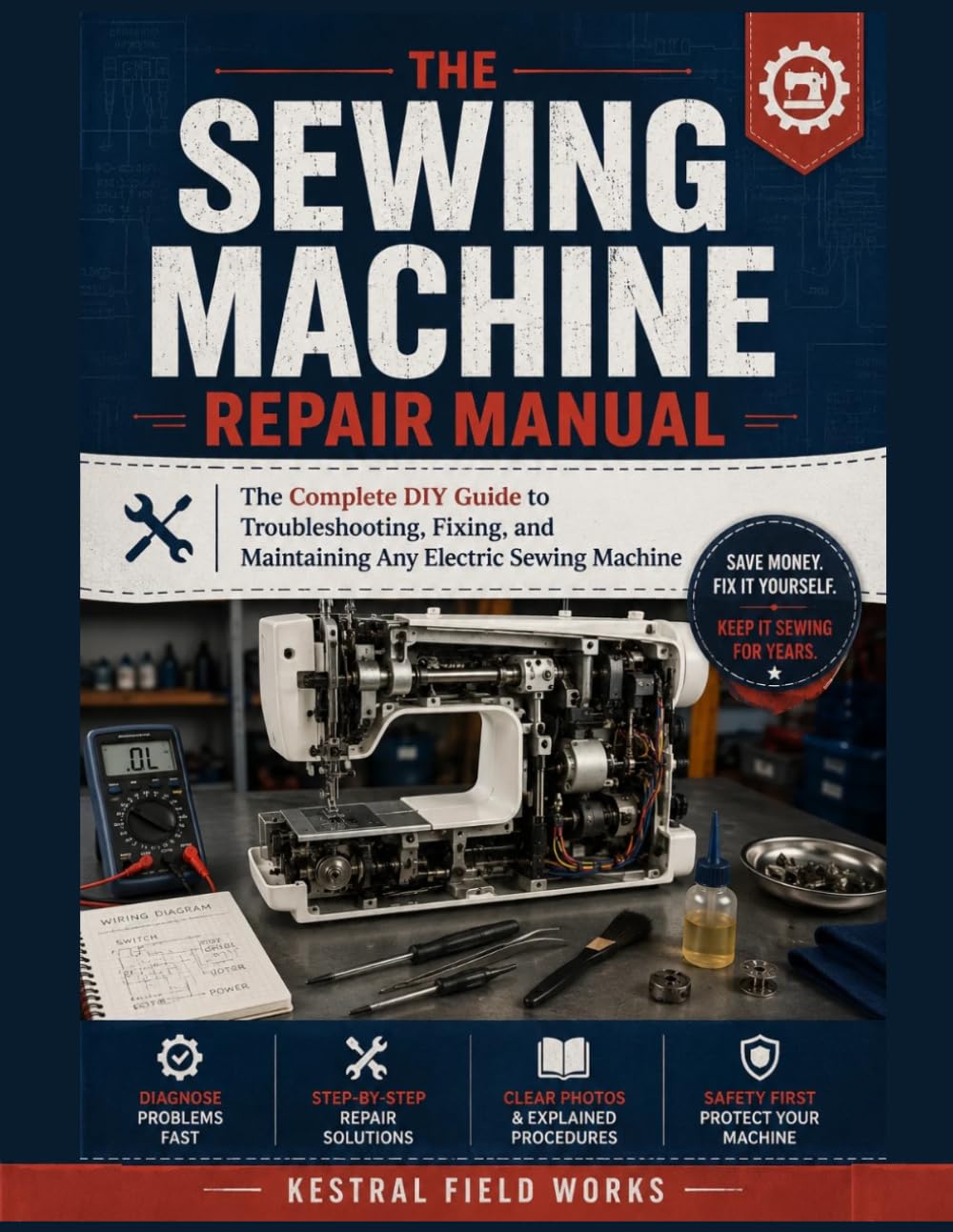 The Sewing Machine Repair Manual: The Complete DIY Guide to Troubleshooting, Fixing, and Maintaining Any Electric Sewing Machine